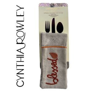 Cynthia Rowley New York Embroidered Blessings Utensil Holders Set of 4